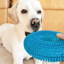 Bite-Resistant Dog Chew Toy Squeaky Donut Chew Toy Dog - Perfect For Grinding And Teething 1pc - Multicolor - View 3