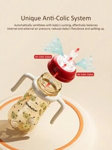 Cốc uống nước có ống hút cho trẻ tập đi, cốc có ống hút nặng, chống rò rỉ và có tay cầm chuyển tiếp, phù hợp cho bé từ 6 tháng tuổi trở lên, bình sữa cho bé. - Cà phê nâu - Xem 2