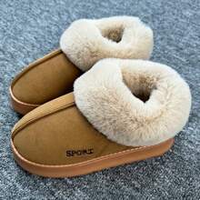 OBOVAY Dép đi trong nhà chống trượt bằng mút hoạt tính EVA màu trơn mới cho nam, dành cho cả nam và nữ, phù hợp cho mùa thu/đông - màu nâu - Xem 6