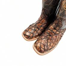 Rhombus Fish Bulldog Boot - 咖啡棕 - 查看 1