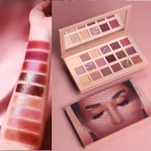 sombras de ojos de color de tierra opaco, y mudo de rosas del desierto de 18 tonos, paleta de colores preofesional ideal para el maquillaje diario, increibles tonos brillantes y terracota muy bellos destellos - Eyes On Me - Ver 1