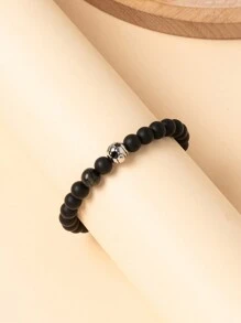 1pc Futebol Beaded Braided Bracelet, Minimalista e Moda Masculina Jóias