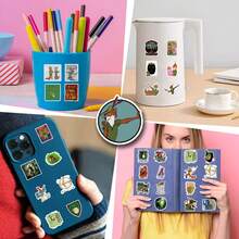 55 piezas Pegatinas de juguetes de dibujos animados de Robin Hood, pegatinas de Robin Hood, póster de Robin Hood, mercancía, pegatinas de vinilo resistentes al agua, paquete de pegatinas estéticas para portátil, pegatinas para monopatín, pegatinas para botellas de agua, pegatinas para cuadernos - Multicolor - Ver 7