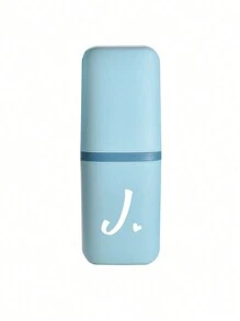 1pc Daisy Letter A-Z Portable Toothbrush Case, Keep Your Toothbrush Clean And On The Go!Travel Toothbrush Holder, Portable Toothbrush Cup Cover, Suitable For Travel, Camping, Business Travel, And School, Multi-Purpose Toothbrush Cup, Travel Wash Cup, Toothbrush And Toiletries Storage Kit, Minimalist Toiletries Storage Box, Travel Essentials, Bathroom Accessories, Household Items, And Storage Supplies - Baby Blue - View 29