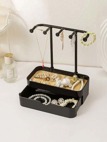 1 Set Jewelry Display Stand, Tabletop Hanging Earrings, Necklaces, Bracelets Storage Rack, Multi-Tier Accessories Organizer Tray For Dresser, Entryway, Bathroom Back To School