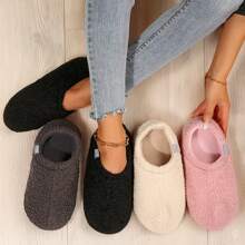 Comfy Women's Memory Foam House Slippers - Soft, Lightweight Boots With Curly Fleece And Cozy Polar Fleece Lining - Hồng - Xem 4