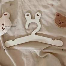 5pcs Cartoon Rabbit Ear Clothes Hanger For Children, Wooden Drying Rack Love Valentine