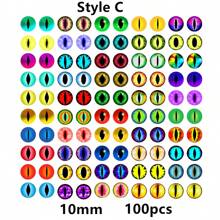 100pcs 6-12mm Photo Glass Cabochons Dragon Eyes Cat Eye Toys Handmade Dome Eyes DIY Jewelry Making Accessories - Eyes Glass Cabochons - View 9