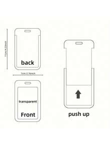 1 件时尚别致的马卡龙风格纯色 - 塑料非常适合学生餐卡校园门禁和钥匙徽章夹带夹卡夹卡夹钱包名片夹信用卡夹身份证夹卡片夹女士女士男士卡片钱包