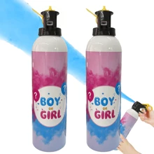 Extintores de incendios con polvo de color para revelar el sexo del bebé: 2 piezas de lanzador de color rosa con humo rosa, adecuado para fiestas de revelación de sexo - Azul - Ver 1