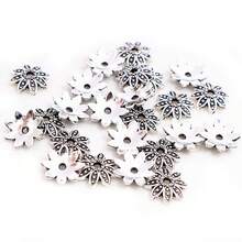 50pcs 8mm 10mm Beads Cap Zinc Alloy Metal Flower Shape Spacer Bead End Caps Findings For DIY Jewelry Making End Caps - Beas Caps - View 4