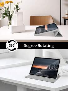 1 个可调节 360° 旋转灰色亚克力三折支架、亚克力后壳采用防刮擦和防弯曲设计、内置笔槽、磁性自动睡眠/唤醒、极简主义/经典/平板电脑保护壳，兼容 iPad Mini6/Mini7/Air/Air2/9.7/10.2/10.5/Air4/Air5/10.9/Pro 11 英寸/Air11(M2)2024/10th Gen/12.9/iPad Air 13(M3 2025)/iPad Air 11 英寸 (M3) 2025/iPad (A16) 11 英寸第 11 代 2025 - 灰色 - 查看 9