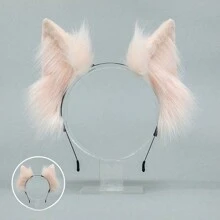 猫耳头带卡哇伊狐狸耳朵洛丽塔角色扮演头饰日式蓬松发饰可调节耳朵 Jk 角色扮演头饰万圣节 - 彩色 - 查看 14