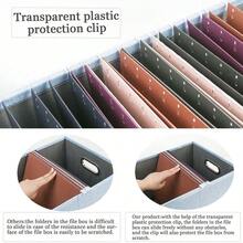 File Organizer Box,Filing Box With Lid,File Box For Letter/Legal File Folder Storage, Portable Hanging File Box For Office/Decor/Home,1 Pack,Black-Box Only - Sky-blue - View 2