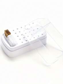 30孔美甲钻打磨抛光头刀架二合一指甲抛光头刷展示收纳清洁收纳盒,30孔美甲抛光头收纳盒清洁收纳二合一指甲磨头盒展示盒,美甲工具收纳盒 30孔多功能二合一防尘抛光头清洁收纳盒 - 彩色 - 查看 8