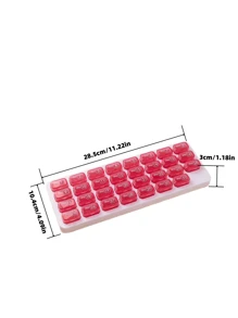 31-Slot Keyboard Style Pill Organizer Box, Detachable Independent Compartments, 30-Day Supply, Suitable For Elderly To Organize Medication, Large Capacity, Monthly Medication Reminder