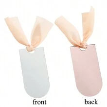 1pc/8pcs Blank Acrylic Bookmark Arched With Ribbon Label Handmade DIY Festival Gift Wedding Seat Hanging Sign Party Decoration - One Size - View 20