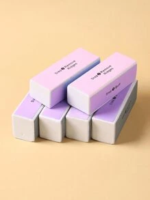 6 件 4 面海绵指甲抛光块彩色打磨抛光指甲锉 4 面专业美甲工具、美甲用品、美甲工具、美甲工具、返校、指甲、按压指甲用美甲工具