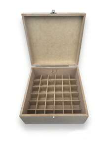 Box For Essential Oils And Nail Polish For 36 Units With Lid, Manicure Organizer - 米色 - 查看 3