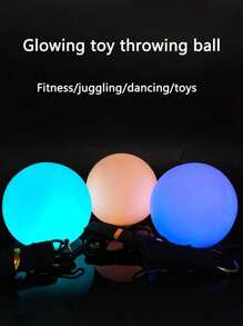 1 quả bóng lục lạc LED nhiều màu sắc nhấp nháy, bóng lục lạc nhấp nháy kích hoạt bằng nút bấm, đồ chơi phát sáng nhiều màu sắc, đạo cụ sân khấu, đạo cụ phát sáng thể dục, đèn trang trí lễ hội. - Nhiều màu - Xem 3