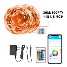 RGB Smart IC LED Strip Lights, LED Lights For Bedroom, DIY Multiple Colors On One Line, App Control Color Changing Strip Lighting Music Sync Home Decor - 查看 2