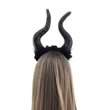 1. Topi Tanduk Super Panjang Setan Hitam Lucu Terbaru, Hiasan Kepala Bunga Kematian, Bando, Dekorasi Panggung Pesta, Alat Peraga Pertunjukan - Hitam - View 6
