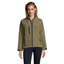 SOLS Womens/Ladies Roxy Soft Shell Jacket (Breathable, Windproof And Water Resistant) (Dark Green) - Dark Green - View 3