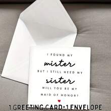 I Found My Mister But I Still Need My Sister, Will You Be My Maid Of Honor? Wedding Card, Maid Of Honour, Will You Be, For Her,Christmas - Multicolor - View 7