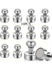 10 件/包超强钕磁铁 - 耐用、表面光滑，非常适合厨房、教室、家庭和旅行使用 - 强大的紧凑型设计 - 10件 - 查看 1