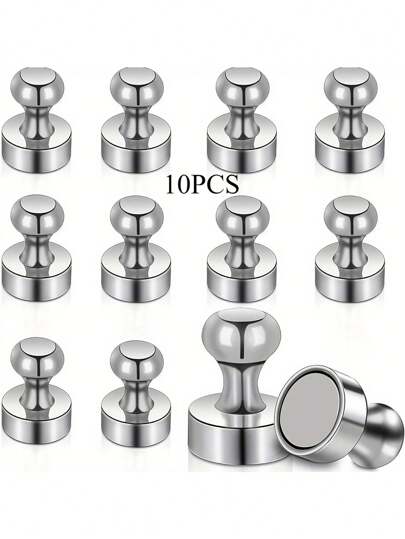 10 件/包超强钕磁铁 - 耐用、表面光滑，非常适合厨房、教室、家庭和旅行使用 - 强大的紧凑型设计