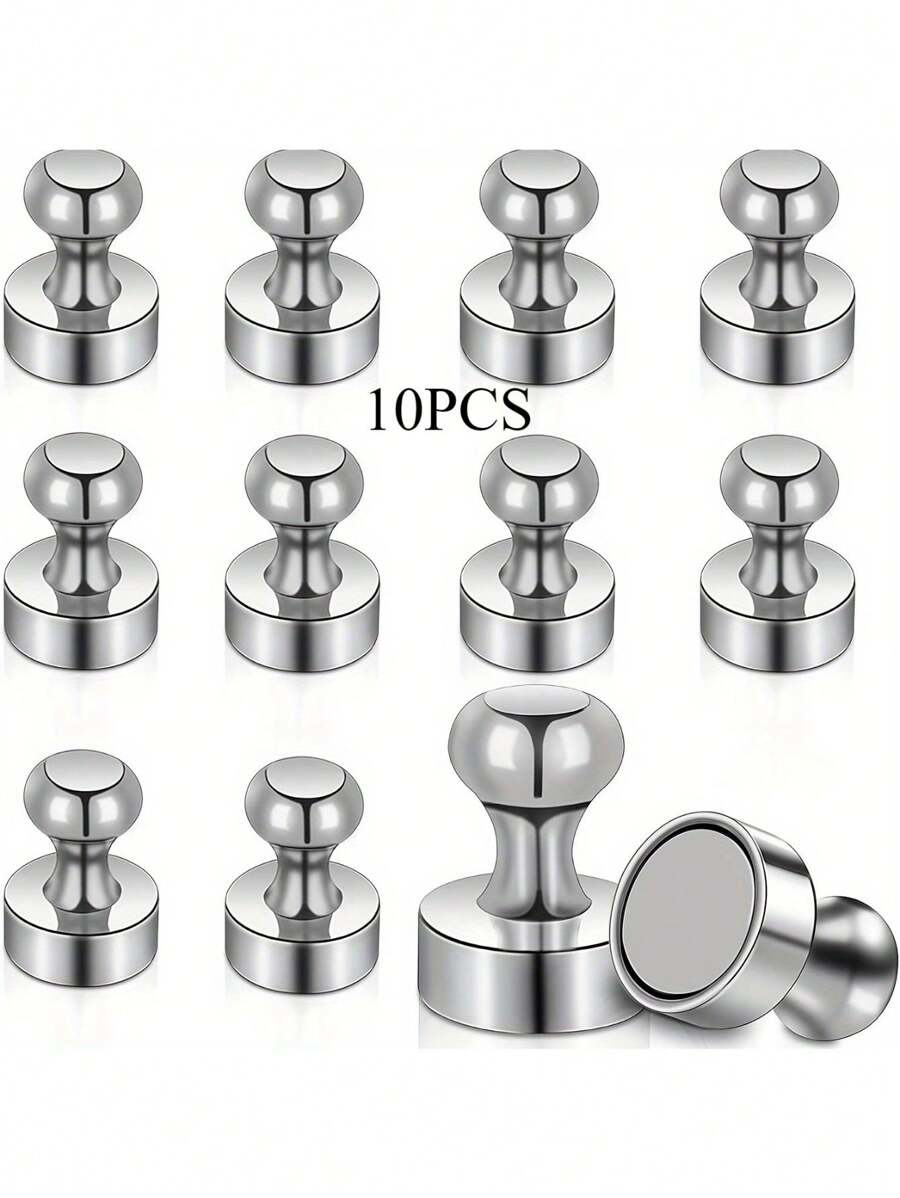 10 件/包超强钕磁铁 - 耐用、表面光滑，非常适合厨房、教室、家庭和旅行使用 - 强大的紧凑型设计 - 10件 - 查看 1