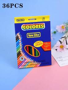 36/24/12 学生画笔/12 支笔套装混合发色/1 支笔套装混合发色艺术油画彩色铅笔 - 彩色 - 查看 6