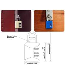 1/2/3 件随机颜色组合锁，塑料密码锁，带钥匙的马卡龙锁，手提包、背包、盒子、笔记本电脑内胆包挂锁旅行必需品旅行学校返校学校用品假日露营假日必需品度假配件迷你夏季 - 彩色 - 查看 6