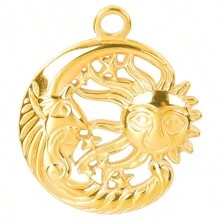 5 pièces Breloques pendentifs en acier inoxydable vintage plaqué or et argent en forme de tortue, de tournesol et de feuille pour la fabrication de bijoux DIY, colliers, bracelets, boucles d'oreilles, décoration de fermeture éclair de sac