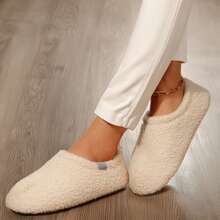 Comfy Women's Memory Foam House Slippers - Soft, Lightweight Boots With Curly Fleece And Cozy Polar Fleece Lining - 米色 - 查看 6