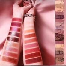 sombras de ojos de color de tierra opaco, y mudo de rosas del desierto de 18 tonos, paleta de colores preofesional ideal para el maquillaje diario, increibles tonos brillantes y terracota muy bellos destellos - Eyes On Me - Ver 3