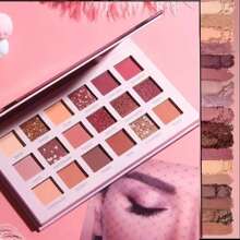 sombras de ojos de color de tierra opaco, y mudo de rosas del desierto de 18 tonos, paleta de colores preofesional ideal para el maquillaje diario, increibles tonos brillantes y terracota muy bellos destellos - Eyes On Me - Ver 2