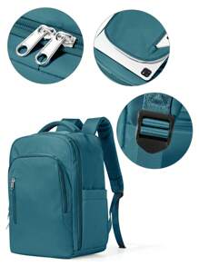 大容量尼龙手提背包笔记本电脑旅行背包轻便易打理短途旅行时尚男士商务功能背包配有舒适肩带学生礼物随机发货新旧版本万圣节男士礼物秋季圣诞节尖叫包男士返校书包背包冬季圣诞礼物旅行包 - 水鴨藍 - 查看 11