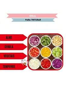 Manual Food Crusher Processor Multi Processor With 3 Stainless Steel Blades 500ml For Garlic For Seasoning - NHIỀU - Xem 2