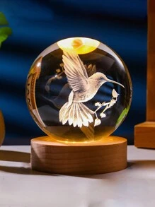 1 quả cầu thủy tinh pha lê trang trí đèn ngủ họa tiết sáng tạo đèn LED 3D đế gỗ nguồn USB ánh sáng ấm áp/đèn màu RGB trang trí máy tính để bàn phòng ngủ phòng khách trang trí nhà ngày lễ tiệc sinh nhật quà tặng cho bạn bè lựa chọn tốt nhất - Nhiều màu - Xem 16