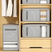 1 件/3 件被子床单储物袋，大号床下储物容器，用于床上用品、枕套，家用节省空间的储物整理器，适用于床下、卧室、家庭、宿舍，适用于秋季家居装饰，适用于旅行储物袋、化妆包、化妆包、度假整理器、大容量化妆品整理器化妆盒，适用于口红、刷子、护肤品、手机、硬币、小物品，适用于家庭、礼物、度假和节日万圣节圣诞节多功能用途 - 灰色 - 查看 5