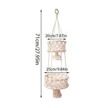 1 件波西米亚风格 2/3 层装饰性收纳网袋，厨房/园艺植物悬挂收纳袋，家居装饰，房间装饰，墙面装饰 - 如圖所示 - 查看 12
