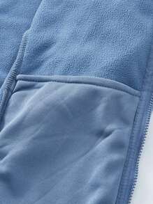 Men Ski Jackets Removable Hooded Raincoat With Fleece Jackets Snow Coat Warm Waterproof Mountain Windbreaker - Blue - View 9