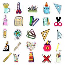 50 miếng/bộ nhãn dán văn phòng phẩm hoạt hình phong cách INS, nhãn dán thủ công DIY cho hành lý, ván trượt, tủ lạnh, điện thoại - 50 văn phòng phẩm-309 - Xem 4