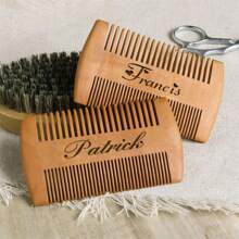 Customized Exclusive Name Beard Comb Wood, Customized Beard Comb, Personalized Beard, Carved Beard Comb, Father's Day Gift For Dad