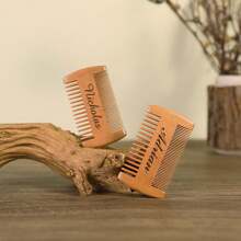 Customized Exclusive Name Beard Comb Wood, Customized Beard Comb, Personalized Beard, Carved Beard Comb, Father's Day Gift For Dad