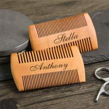 Customized Exclusive Name Beard Comb Wood, Customized Beard Comb, Personalized Beard, Carved Beard Comb, Father's Day Gift For Dad