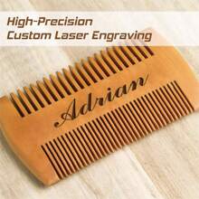 Customized Exclusive Name Beard Comb Wood, Customized Beard Comb, Personalized Beard, Carved Beard Comb, Father's Day Gift For Dad