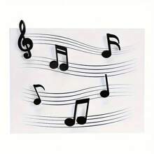 6 piezas Imanes con notas musicales: Imanes creativos con pentágrama de piano para la nevera - Decoración del hogar