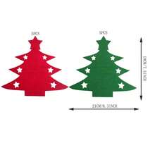 10 件套 5 红色和 5 绿色圣诞装饰品、毡刀叉套装、派对迷你圣诞树叉勺餐具架、万圣节、万圣节装饰 - 彩色 - 查看 2